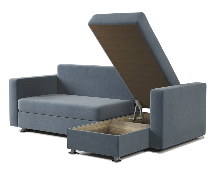 Диваны угловые в гостиную, Угловой диван Ария правый велюр