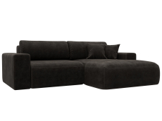 Диваны угловые в гостиную, Диван угловой Лига-036 НПБ Классик правый угол, велюр BRUT 