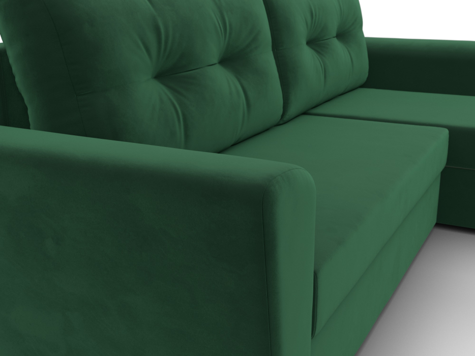 Диваны угловые в гостиную, Угловой диван Амстердам Лайт правый угол, велюр