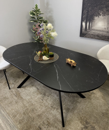 Стол Kenner DO1300 раздвижной, керамика, опоры черные