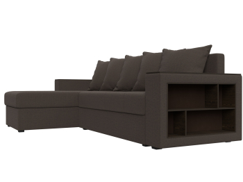 Диван угловой Дубай Лайт левый угол, рогожка Амур