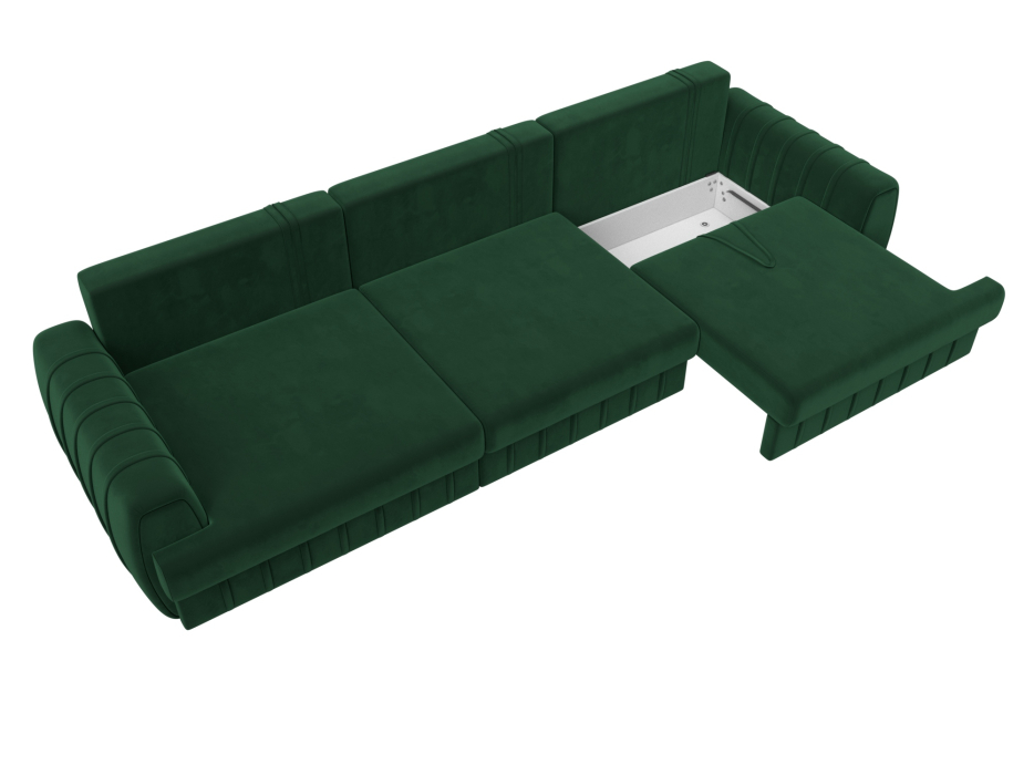 Диваны еврокнижки, Диван прямой Лига-057 НПБ Лонг, велюр SEVEN