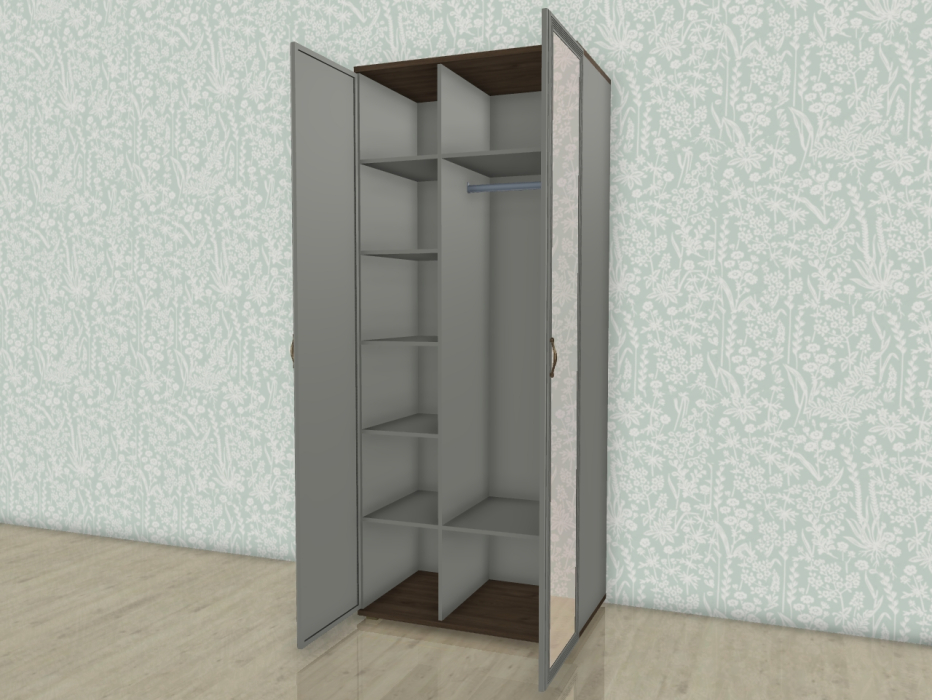 Шкафы двухстворчатые, Модульная система Карина Шкаф ШК-1009 с зеркалом