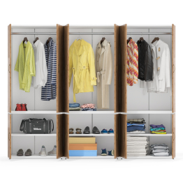 Набор из глубоких шкафов для одежды 19Б Лидер-8 комплект из трёх шкафов