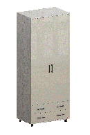 Шкафы двухстворчатые, Модульная система Грейс Шкаф ШК-5005  Снежный Ясень