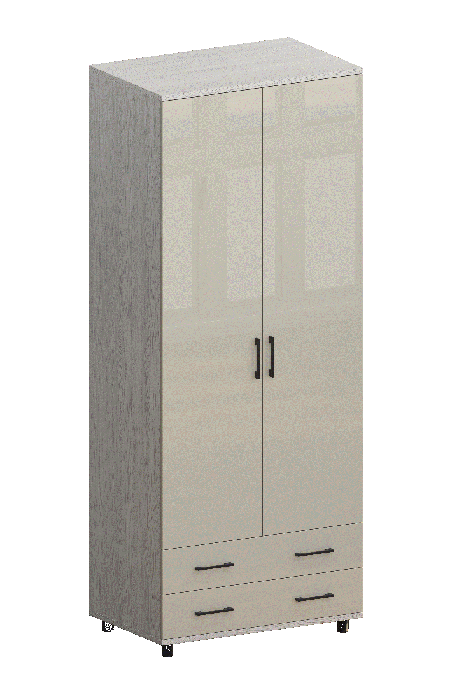Шкафы двухстворчатые, Модульная система Грейс Шкаф ШК-5005  Снежный Ясень