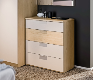 Афина Спальня Дуб Винченца/Кашемир серый