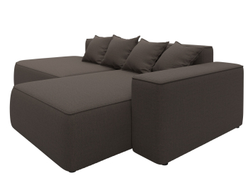 Диван угловой Лига-065 угол правый, рогожка Амур