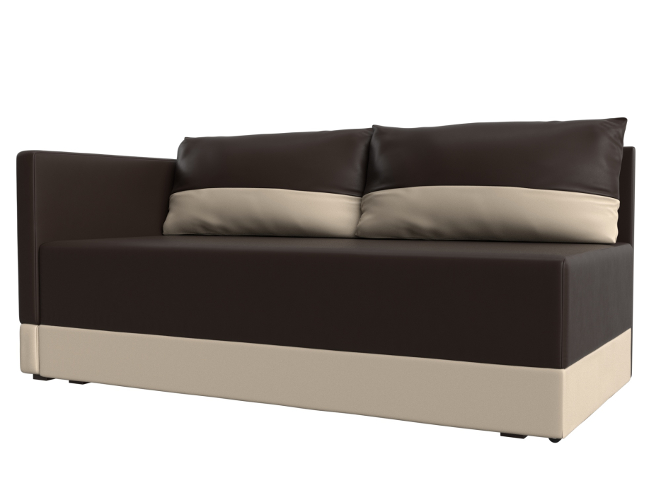 Кушетка диван, Кушетка Никас левая, экокожа