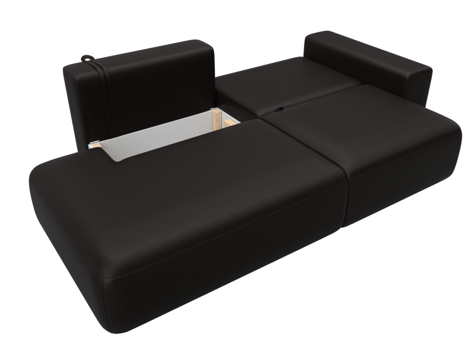 Диваны еврокнижки, Диван прямой Лига-036 НПБ Модерн подлокотник справа, экокожа GRIFON