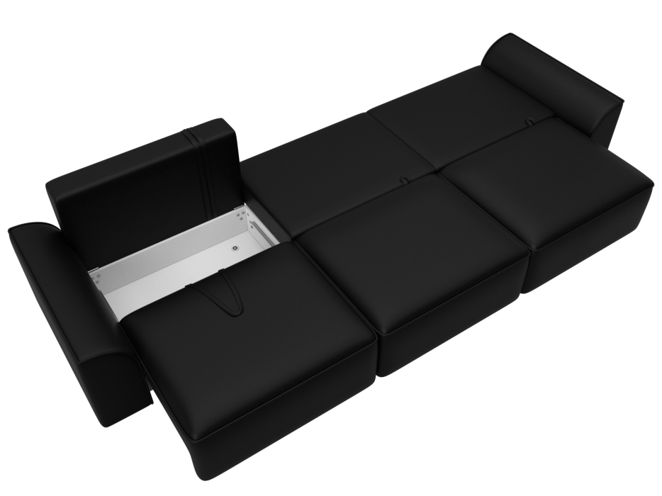 Диваны еврокнижки, Диван прямой Лига-048 НПБ Лонг, экокожа GRIFON