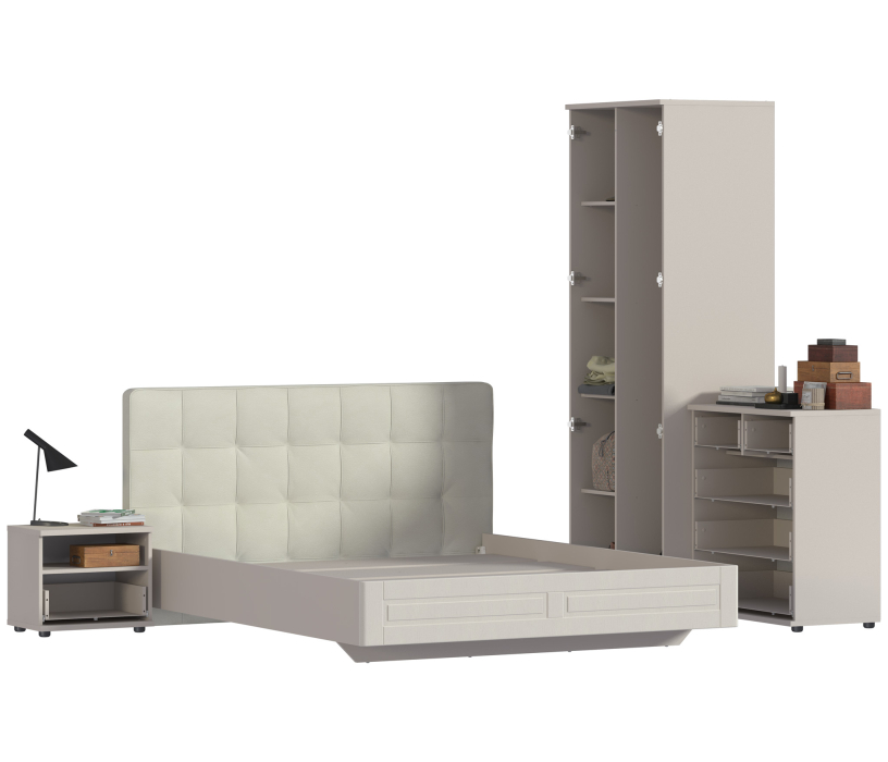 Спальные гарнитуры, Сити Комплект (кровать СБ-2938+тумба+шкаф 2-х дв.+комод)