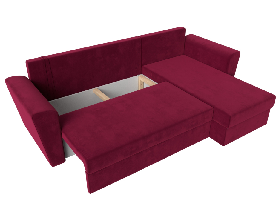 Диваны угловые в гостиную, Угловой диван Амстердам Лайт правый угол, микровельвет