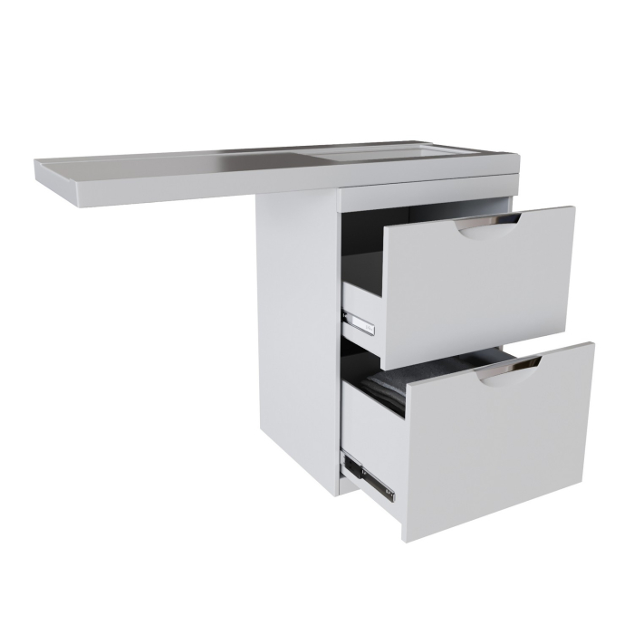 Тумбы без раковины, Тумба д/ванной Атлантик-56 под умывальник над стир. машиной Сosmos-120/110/56 унив.(ПВХ - фасад,корпус)