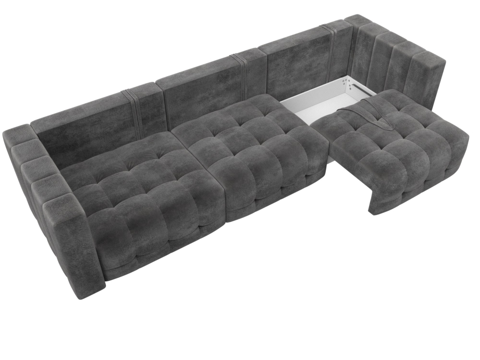 Дизайнерские диваны для гостиной, Диван прямой Лига-052 НПБ Лонг, велюр TOWER