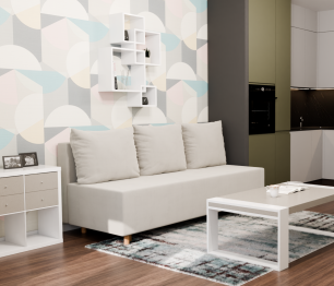 Прямой диван Лайт,еврокнижка,велюр