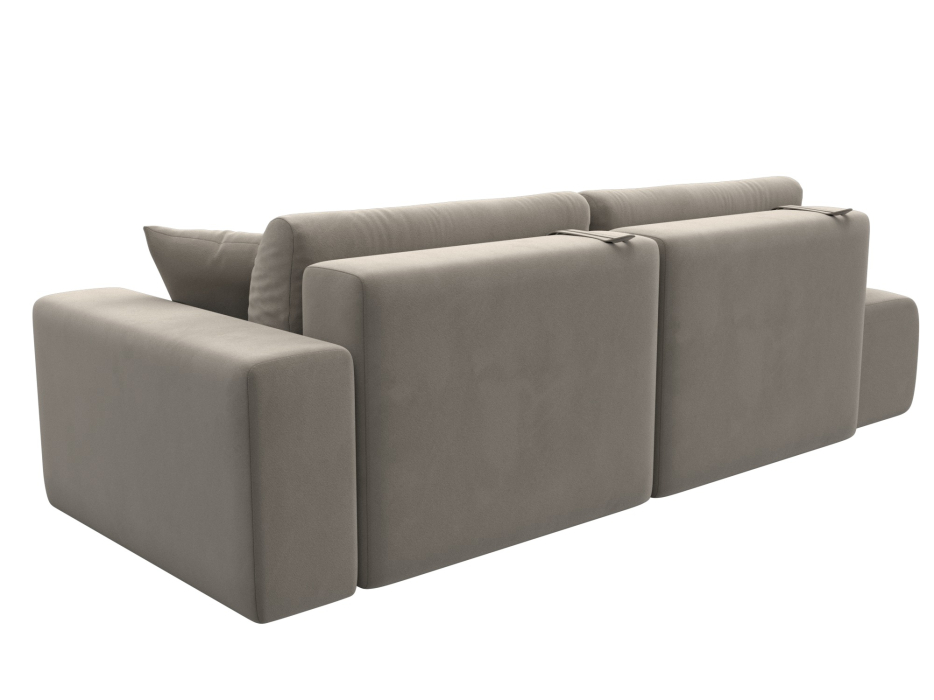 Диваны еврокнижки, Диван прямой Лига-036 Модерн подлокотник справа, микровельвет