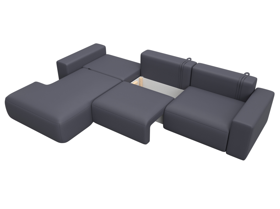 Диваны еврокнижки, Диван угловой Лига-036 НПБ Классик Лонг левый угол, экокожа GRIFON