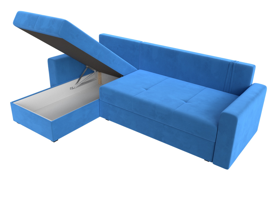 Диваны угловые в гостиную, Диван угловой Верона Лайт левый угол, велюр