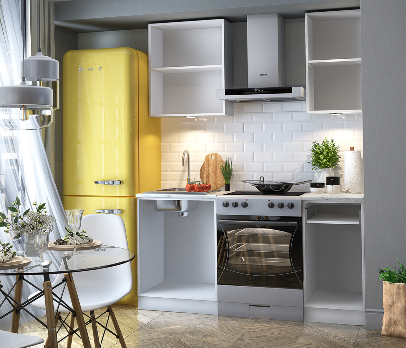 Кухонные гарнитуры, Кухонный гарнитур без столешницы Калипсо, 1 м