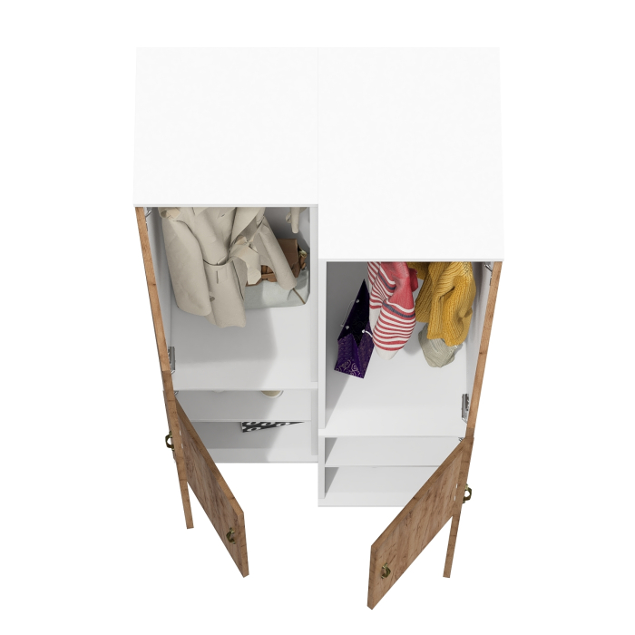 Для одежды, Шкаф узкий для одежды и пенал для одежды 23Б Лидер-8