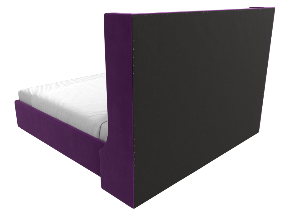 Мягкая кровать, Кровать интерьерная Ларго 160, микровельвет