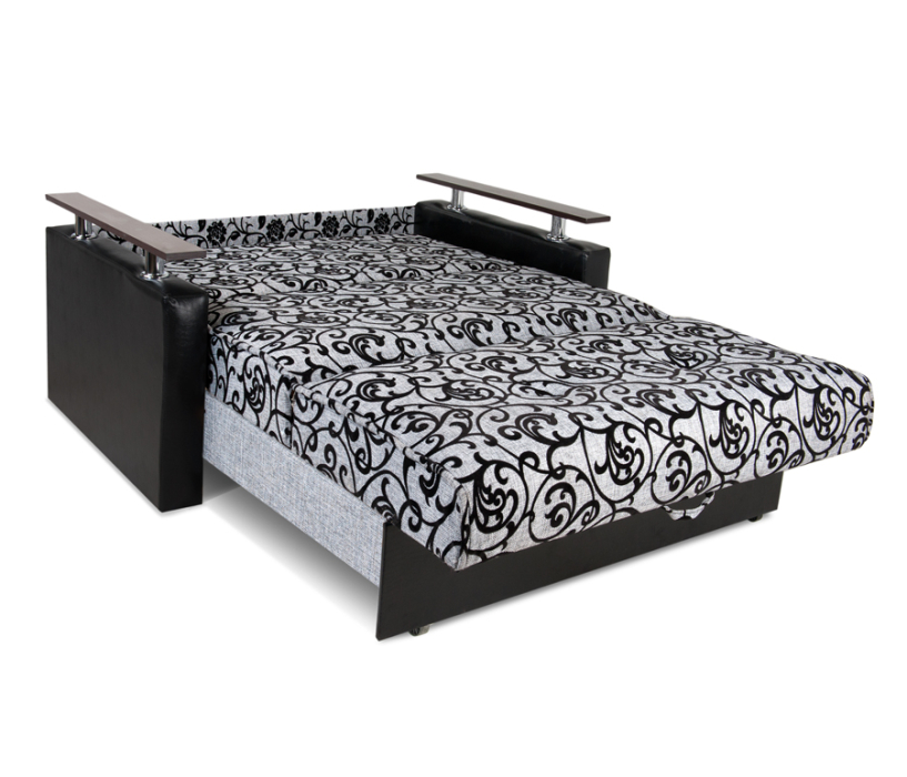 Диваны кровати со спальным местом, Диван прямой аккордеон Шарк 120 см (Рогожка + экокожа)