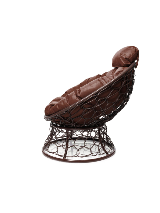 Кресла, Кресло ПАПАСАН мини с ротангом коричневое