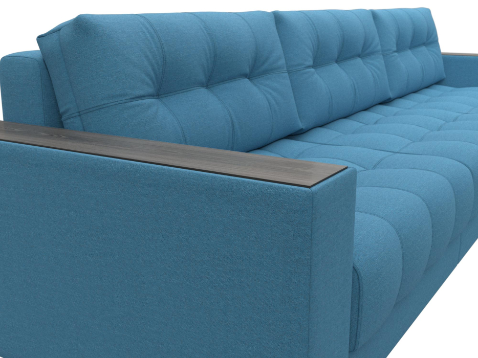 Дизайнерские диваны для гостиной, Диван угловой с декором Лига-049 НПБ Лонг, рогожка Амур