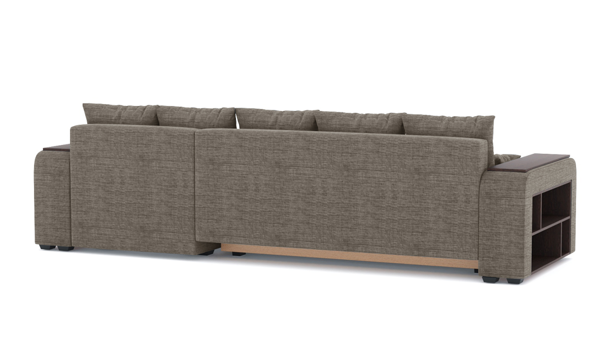 Диваны угловые в гостиную, Диван-кровать угловой Дубай еврокнижка, рогожка Люкс