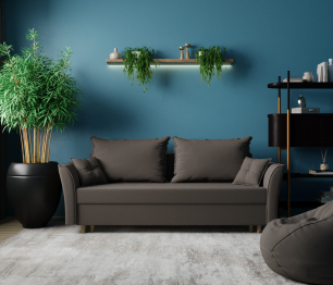 Прямой диван Наоми,еврокнижка,велюр