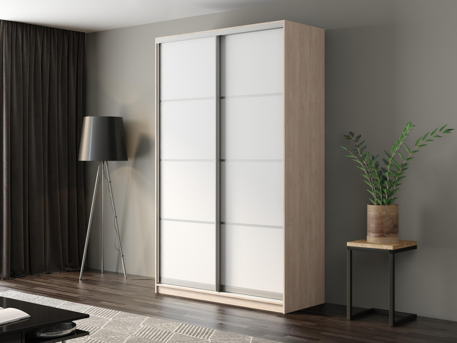 Шкафы-купе, Шкаф-купе Айсберг 160 ШАМОНИ СВЕТЛЫЙ (белый/глухой)