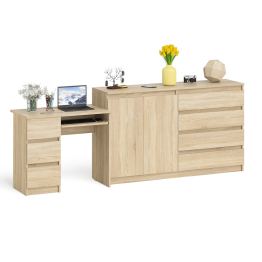 Тумба-комод Мори МК1600.1 и компьютерный стол МС-6 тумба левый