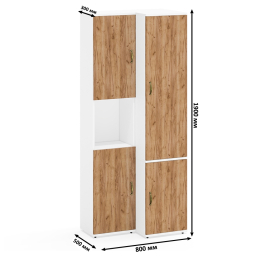 Глубокий пенал для одежды и пенал с нишей Лидер-8