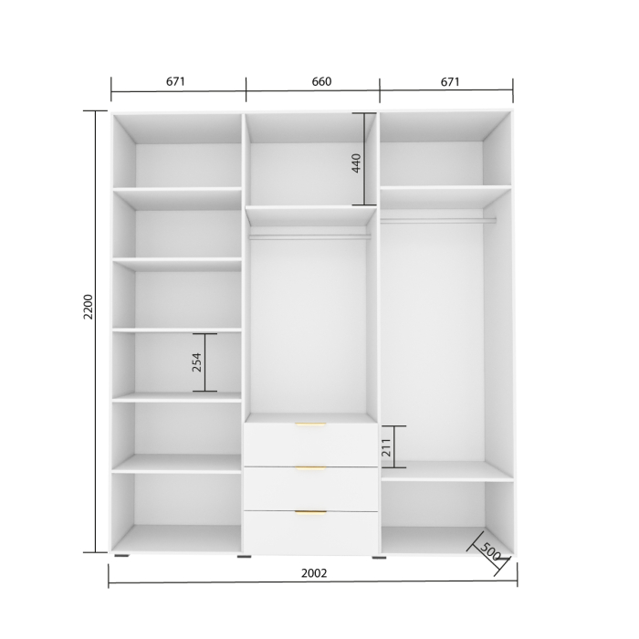 Шкафы распашные, Шкаф распашной Фиеста Л 2000