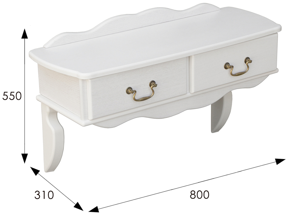 Туалетные столики, Консоль настенная Мебелик Берже 20