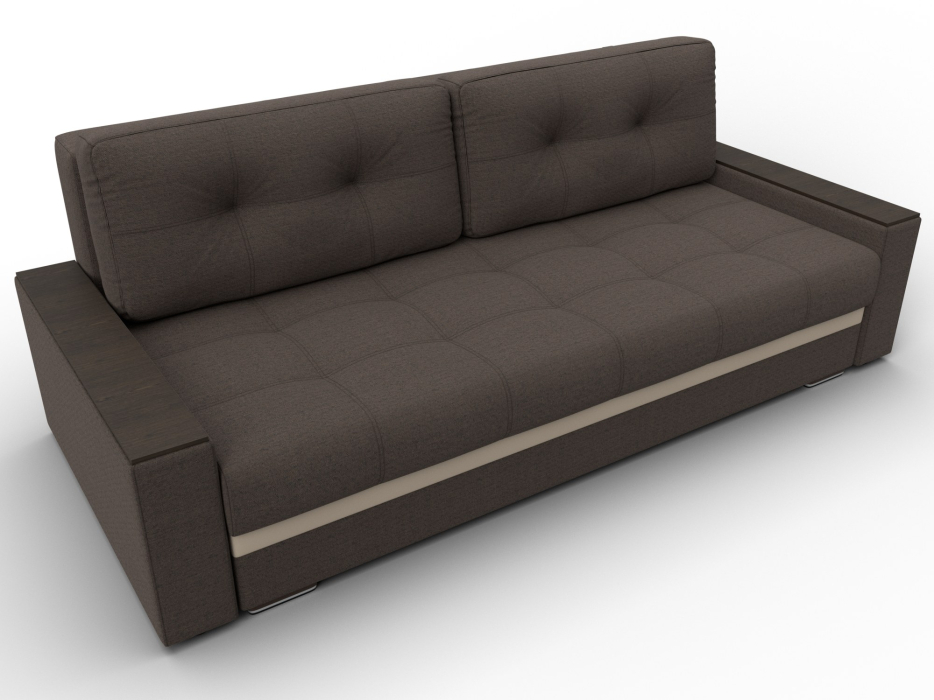 Диваны прямые, Диван прямой с декором Лига-096 НПБ, рогожка Амур / экокожа