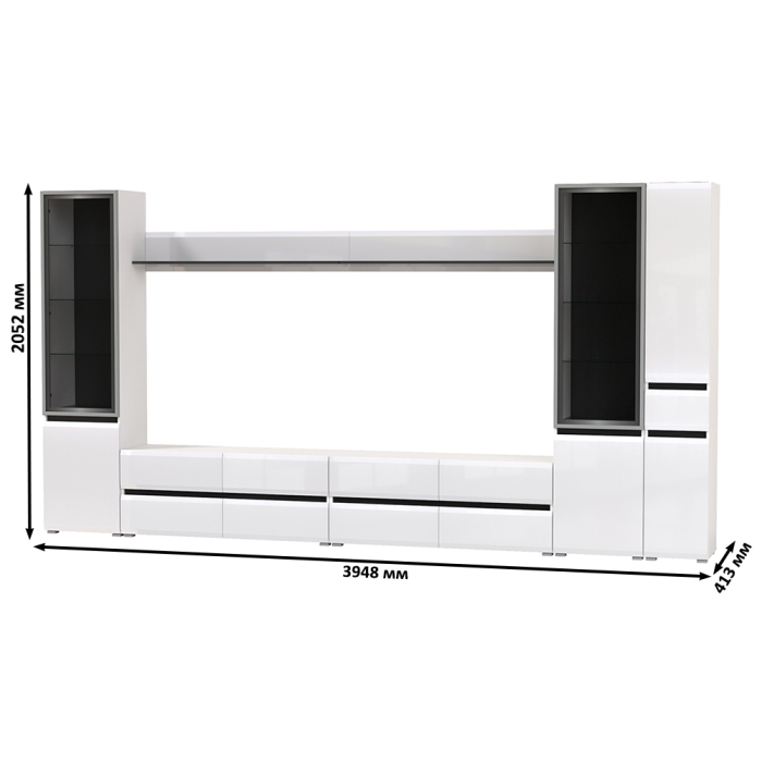 Стенки для гостиной, Сидней стенка комплектация № 110