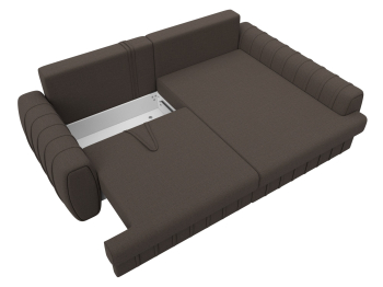 Диван угловой Лига-057 НПБ угол правый, рогожка Амур