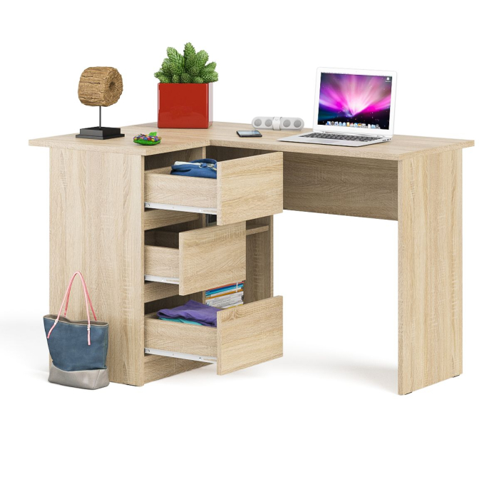 Детские столы, Угловой компьютерный стол Мори МС-16 левый