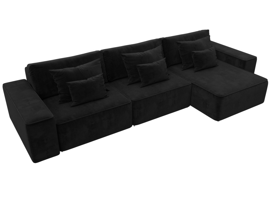 Диваны угловые в гостиную, Диван угловой Лига-074 угол универсальный, велюр SEVEN