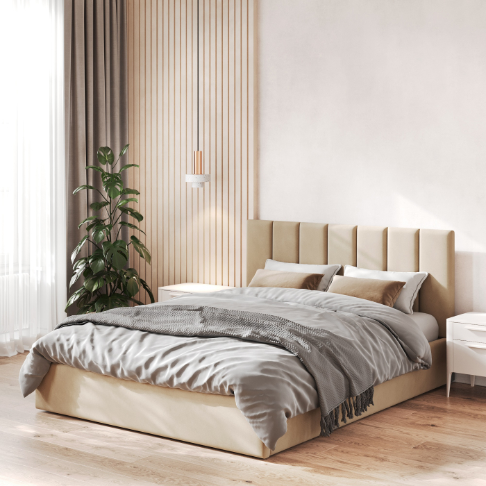 Мягкая кровать, Кровать двуспальная Венера-3 180х200 с подъемным механизмом