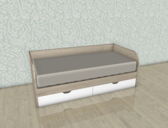 Модульная система Карина Кровать КР-117 Гикори Джексон светлый