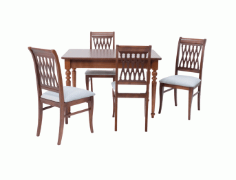 Обеденная группа Вивальди 120 со стульями Рич/ серый, Орех