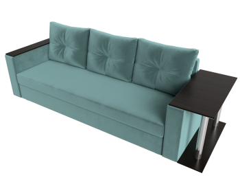 Диван прямой Атланта со столом справа, велюр