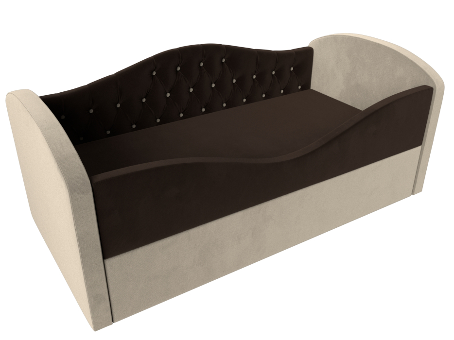 Кровати одноярусные, Детская кровать Сказка Люкс, микровельвет