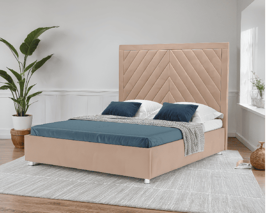 Мягкая кровать, Кровать Мишель 140 см (Велюр)