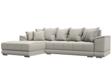 Диваны угловые в гостиную, Диван угловой НордСтар левый угол, рогожка Амур