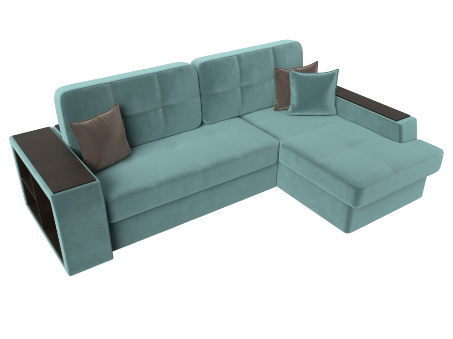 Диваны угловые в гостиную, Угловой диван Брюссель правый угол, велюр