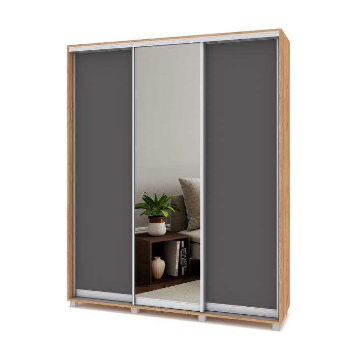 Шкафы-купе, Шкаф-купе 3-дв  Роланд Р482  (в2200*ш1800*г450)